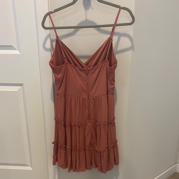 Miami Pink Ruffled Wrap Mini Dress - Picture 3 of 3